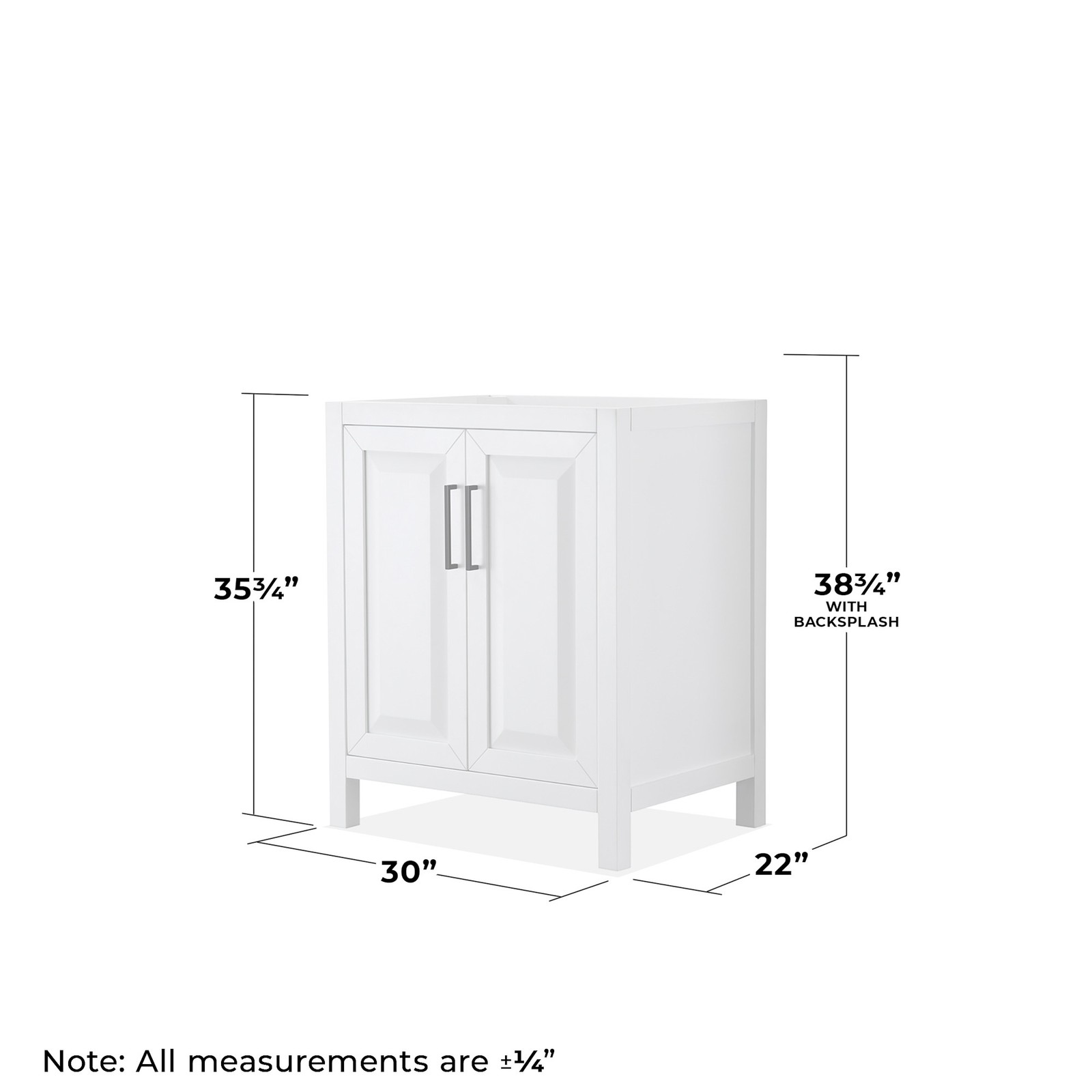 Wyndham Collection WCV252530SCXSXXMXX Daria 29″ Single – White / Brushed Gold