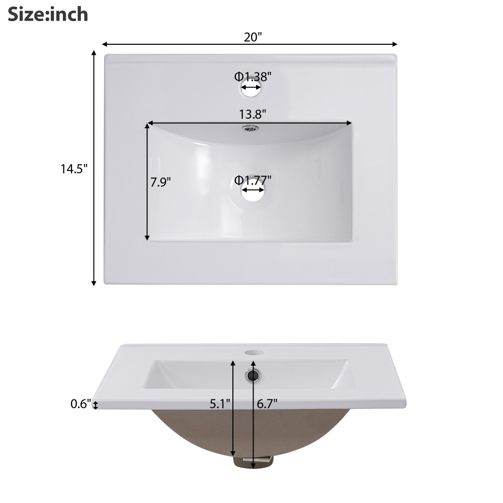 20 Inch Bathroom Vanity Modern Small Bathroom Vanity Cabinet With Ceramic Basin