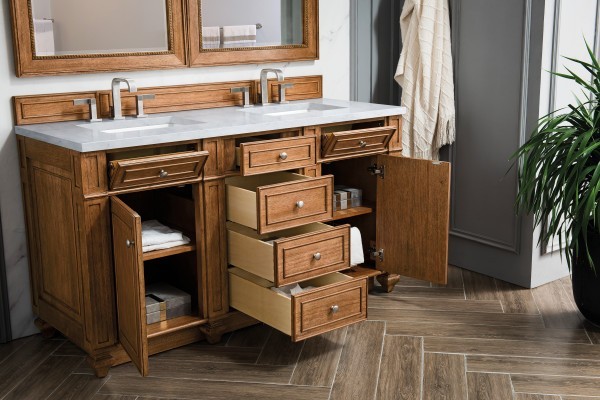 60″ James Martin Bristol 157-V60D-SBR-3EJP Eternal Jasmine Pearl Double Vanity