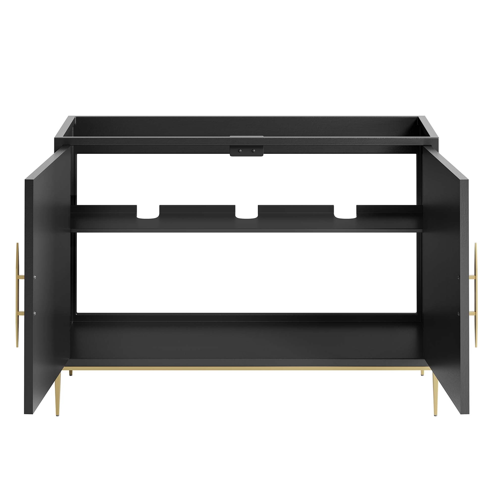 Awaken 48″ Double or Single Sink (Not Included)Bathroom Vanity Cabinet in Black