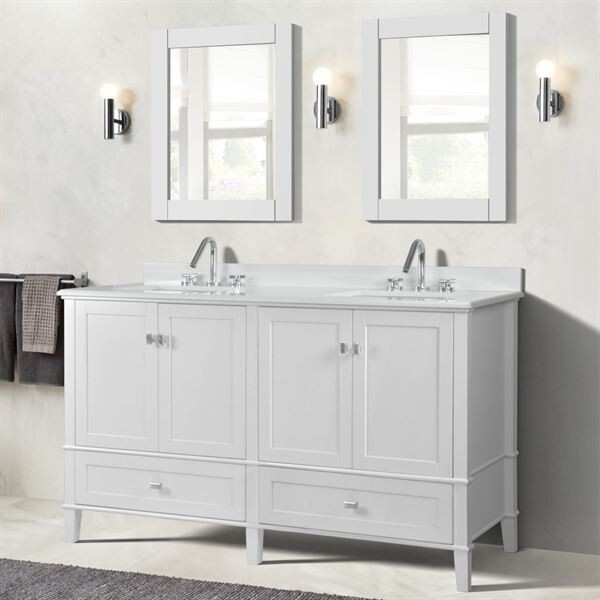 Double Vanity w/ Solid Wood Construction