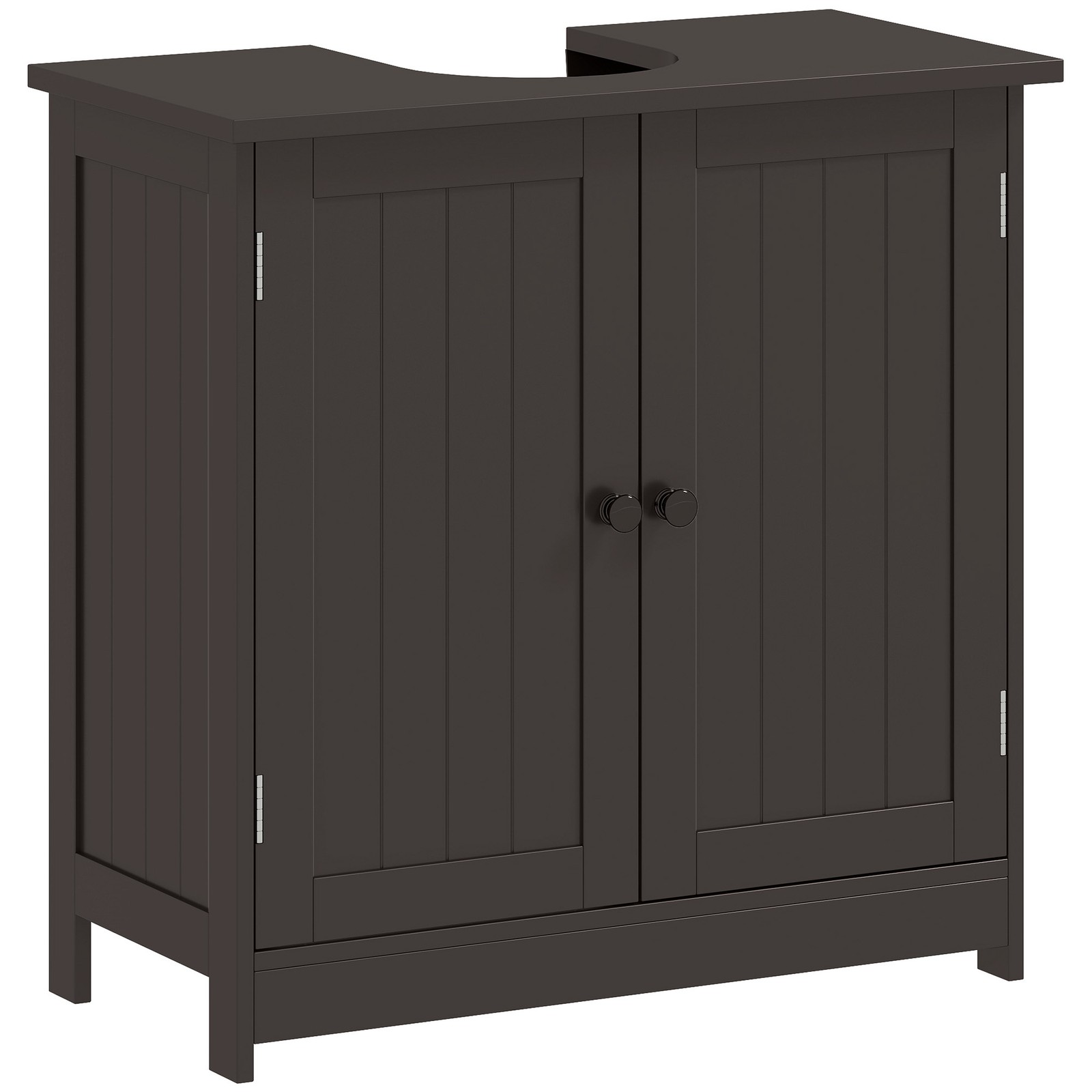 Under Sink Bathroom Cabinet with 2 Doors and Shelf, Coffee