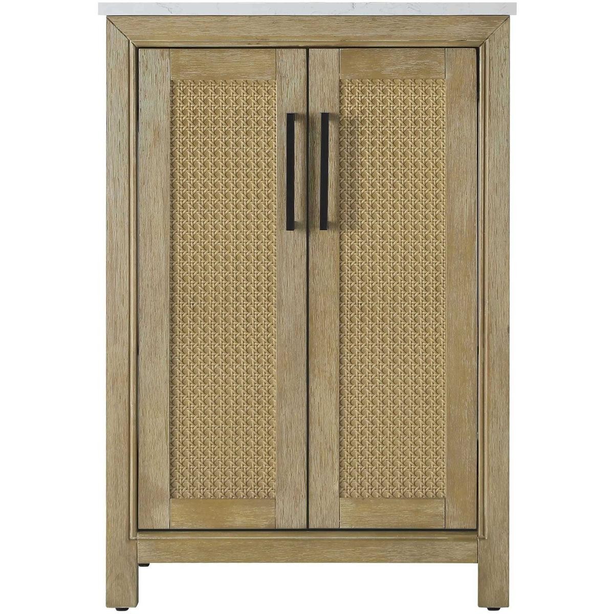 Elegant Lighting VF29524LO Alina 24 X 35 inch Linen Oak Bathroom Vanity Cabinet