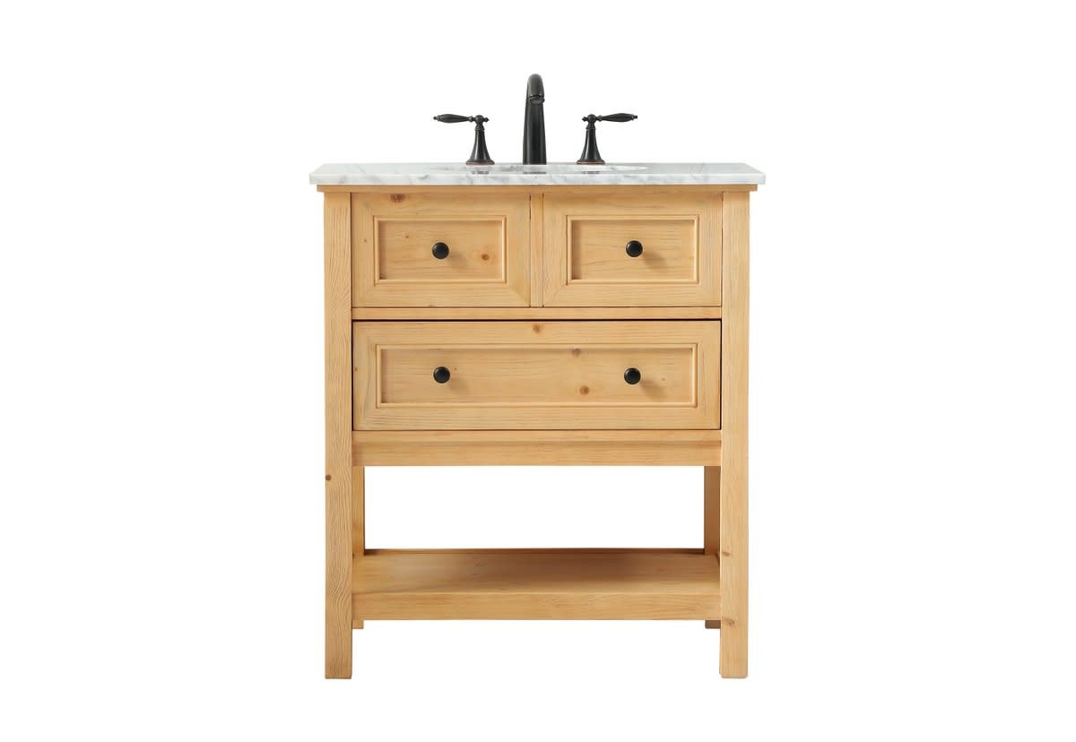 Elegant Lighting VF27030 Metropolis 30″ – Natural Wood