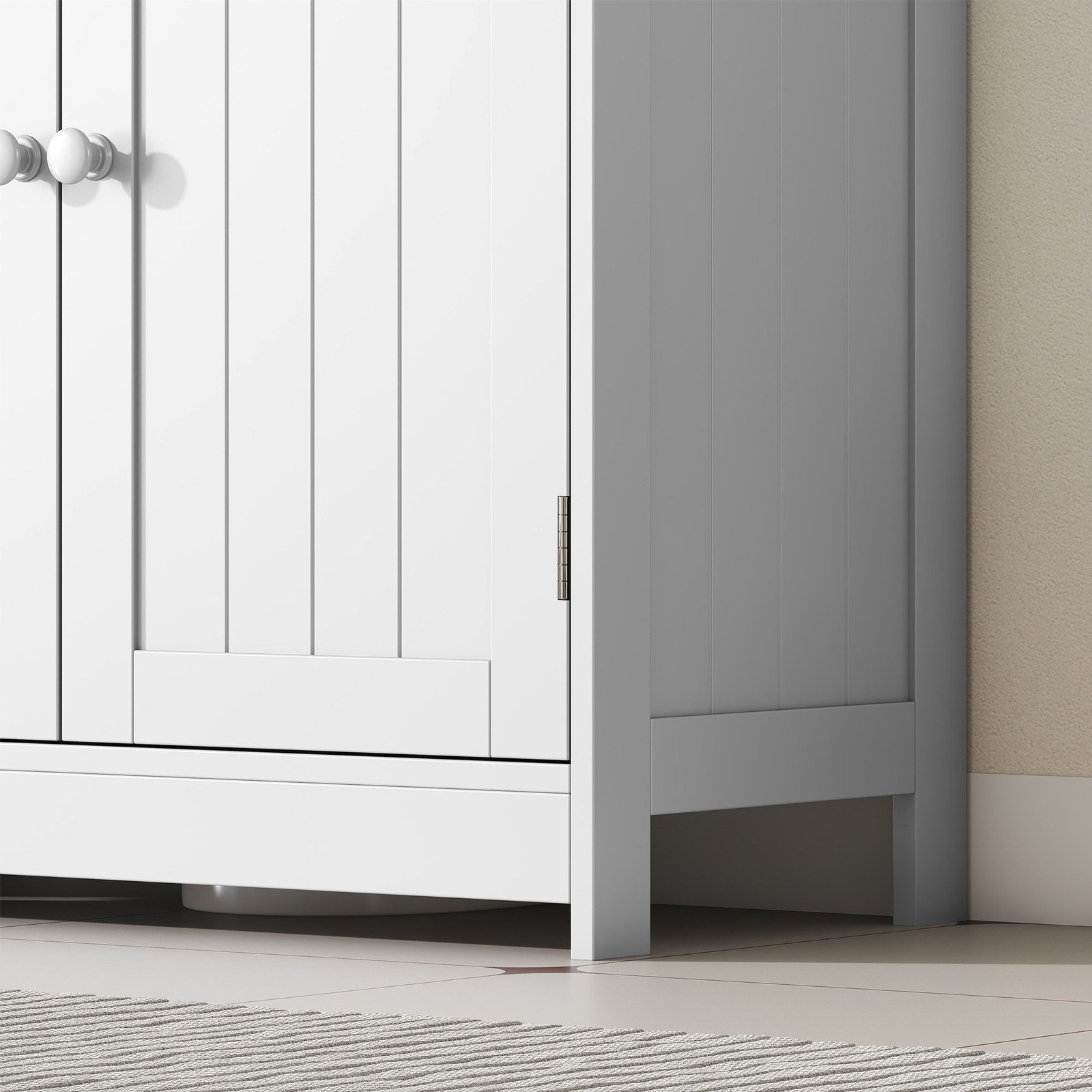 Modern Light Gray Bathroom Cabinet 23.5×11.75×23.5in with Flexible Shelf