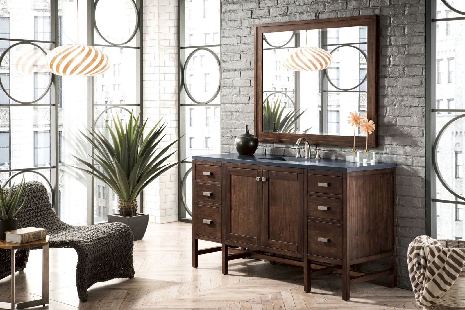 James Martin Vanities E444-V60S-3CSP Addison 60″ – White