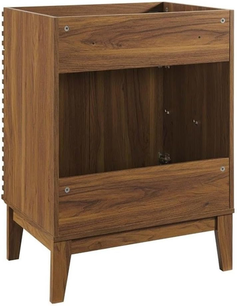 Stylish 23.5″ Walnut Bathroom Vanity – Sink Basin Not Included