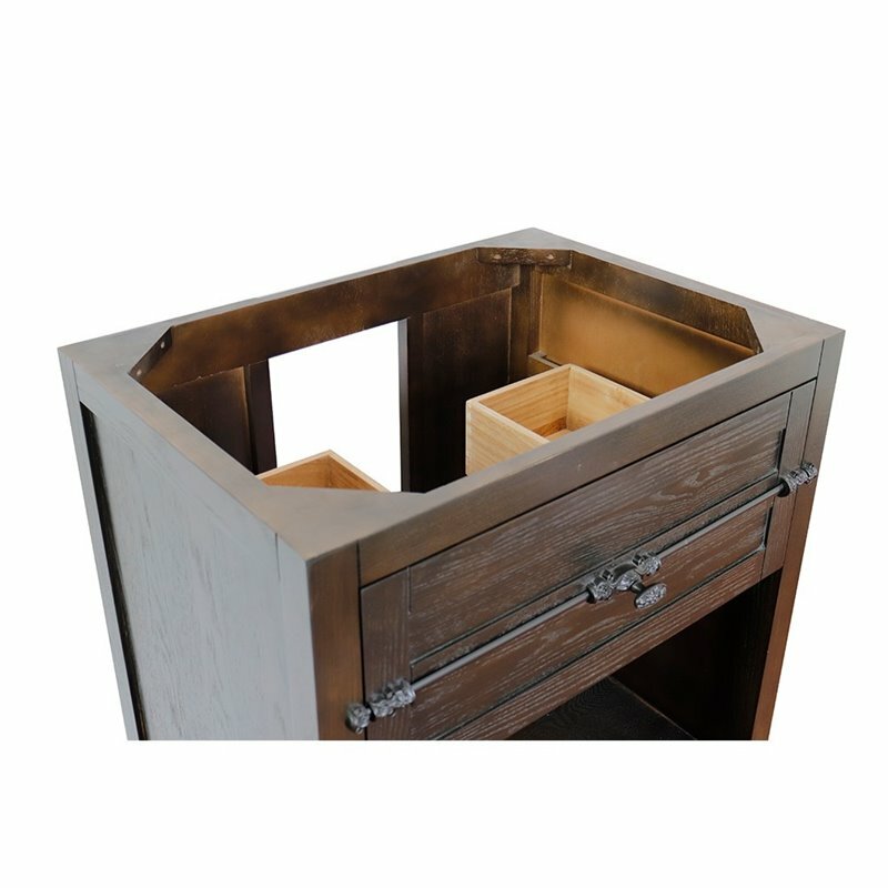 Plantation 30″ Single Solid Wood Vanity in Brown Ash (Cabinet Only)