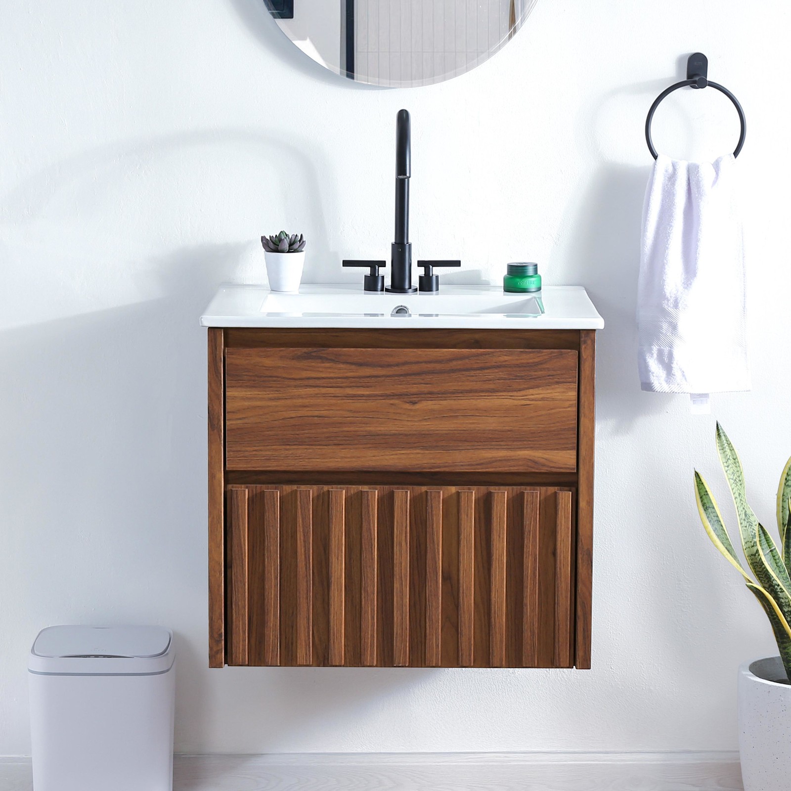 JONATHAN Y Lighting VAN1016 Sherwin 23″ Single Wall Mounted – Wood