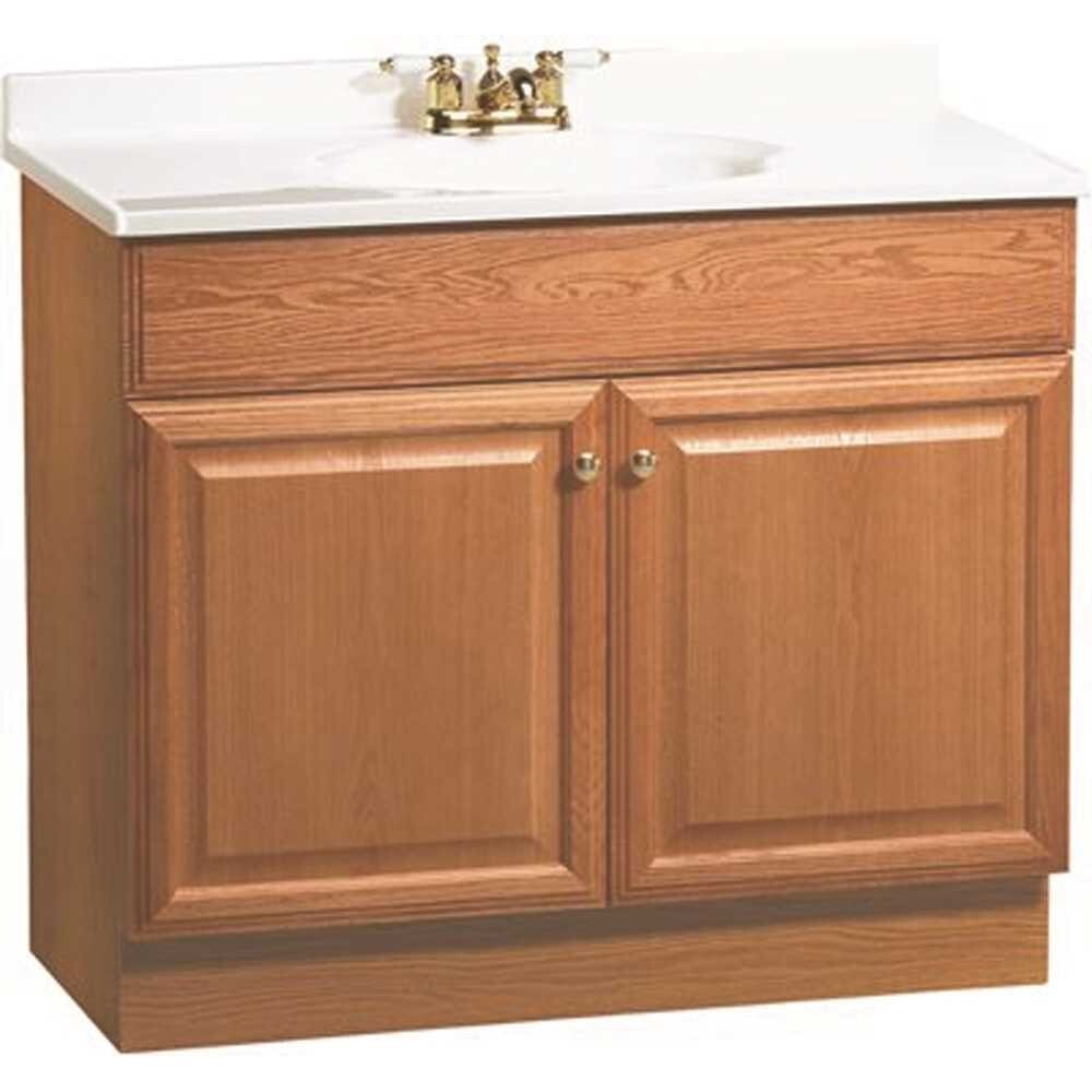 RSI HOME PRODUCTS 36 in. x 31 in. x 18 in. Bathroom Vanity Cabinet in Oak