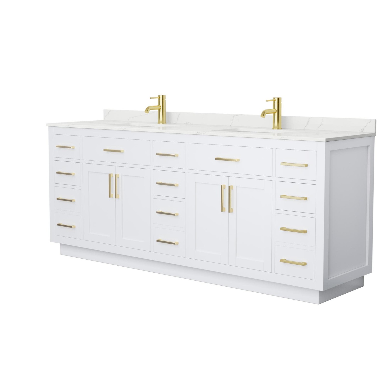 Wyndham Collection WCG262684D-QTZ-UNSMXX Beckett TK 84″ – White / White Quartz