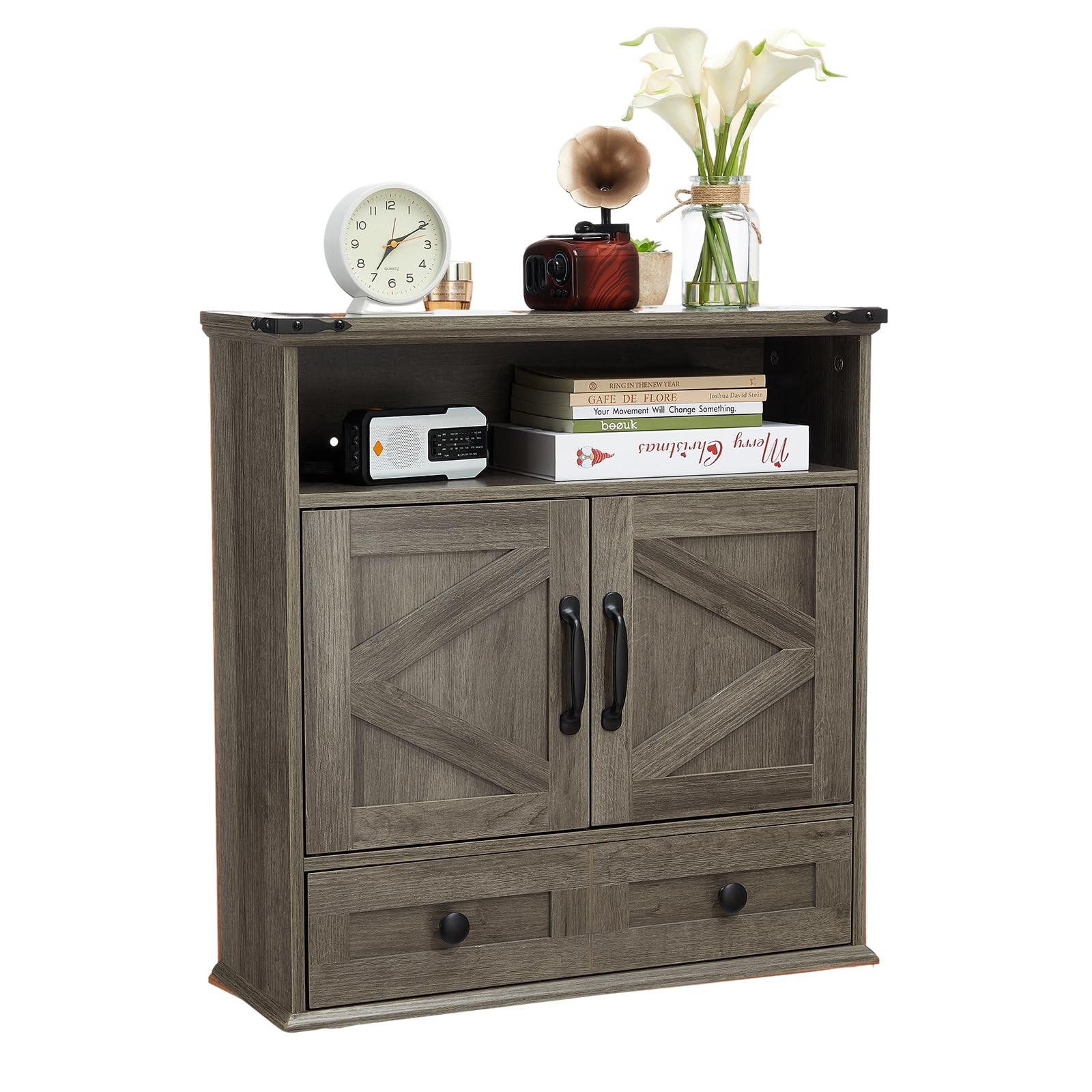 Over Toilet Medicine Cabinet Wall Mounted,2 Doors&Adjustable Shelve for Bathroom