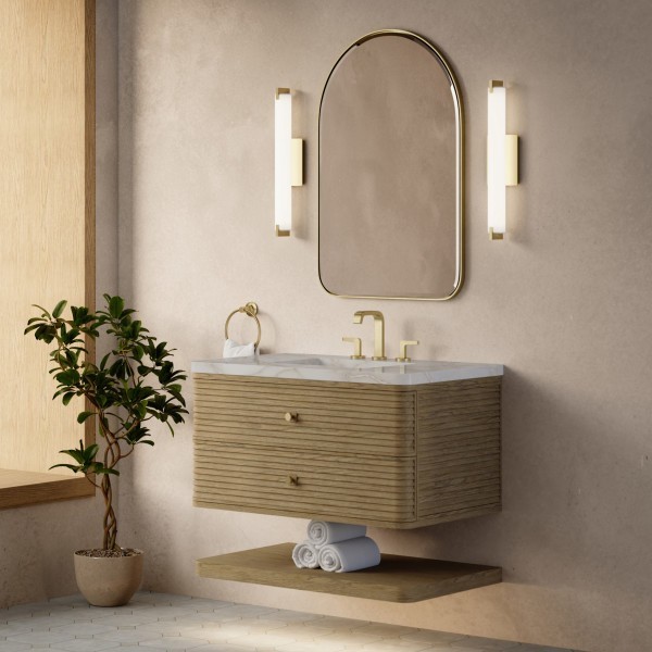 36″ James Martin Allamari D640-V36-DMS-WVSL Vanity Cabinet Silver Silestone Top
