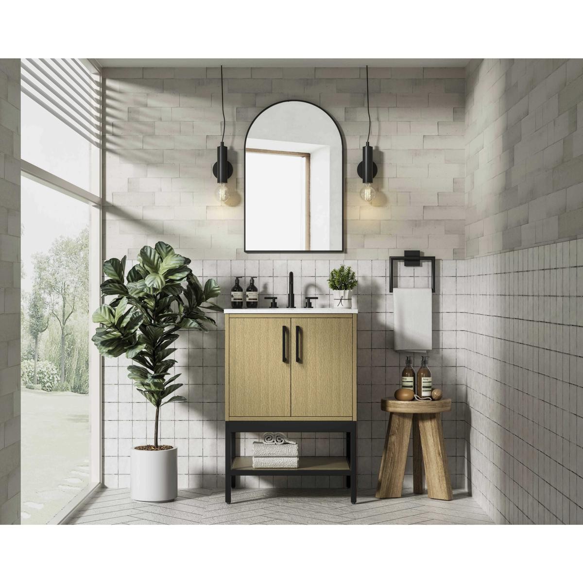 Elegant Lighting VF60724MHB Lennox Vanity Honey Brown
