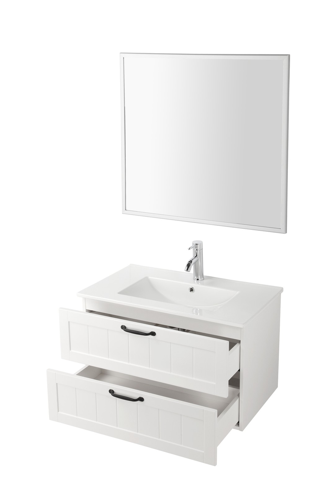 31.5″ Bathroom Vanity Cabinet with Sink Combo, Wall Mounted Floating Cabinet