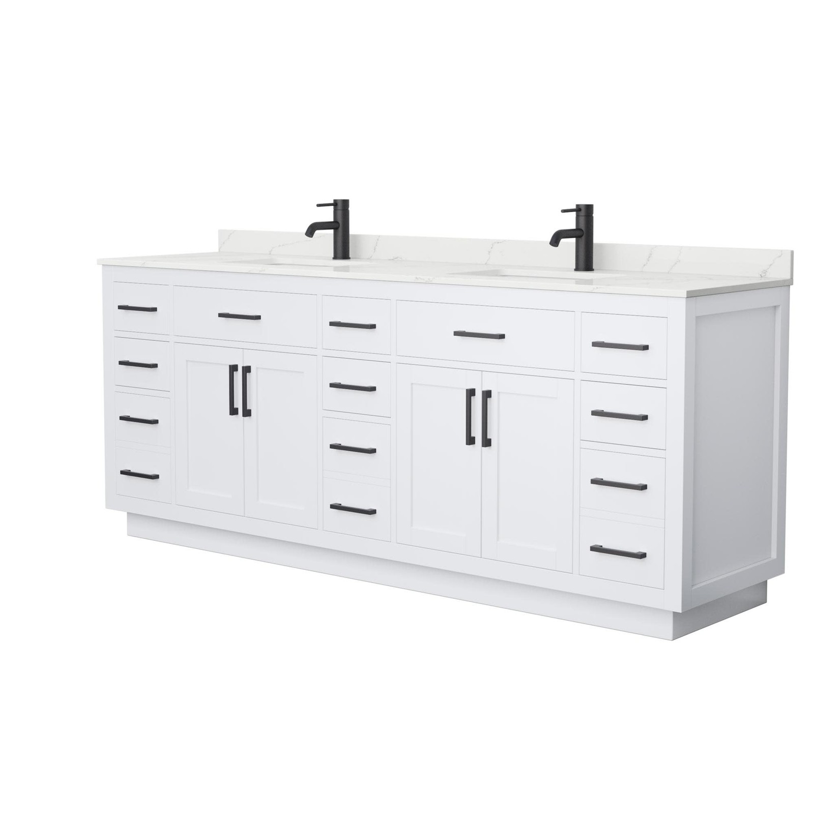 Wyndham Collection WCG262684D-QTZ-UNSMXX Beckett TK 84″ – White / White Quartz
