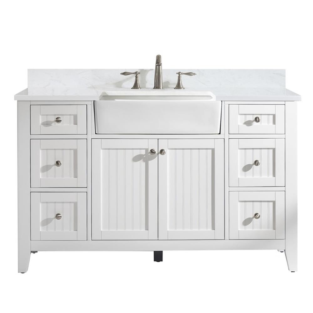 Design Element Burbank 54″ Single Vanity in White