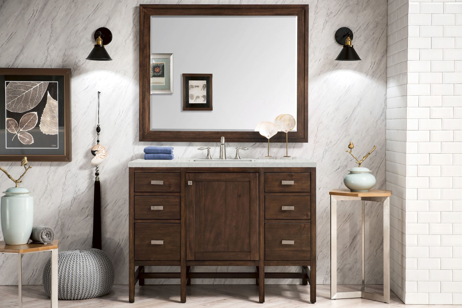 James Martin Vanities E444-V48-3EJP Addison 48″ – Mid Century Acacia