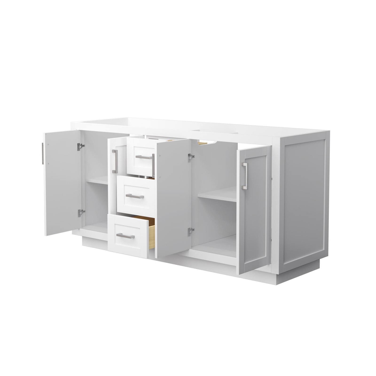 Wyndham Collection WCF2929-66D-CX-MXX Miranda 66″ Double – White / Brushed Gold