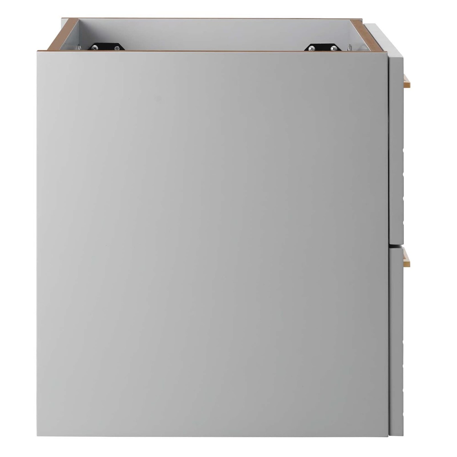 Modway Daybreak 23.5″ Particleboard MDF Wood Wall-Mount Bathroom Vanity in Gray