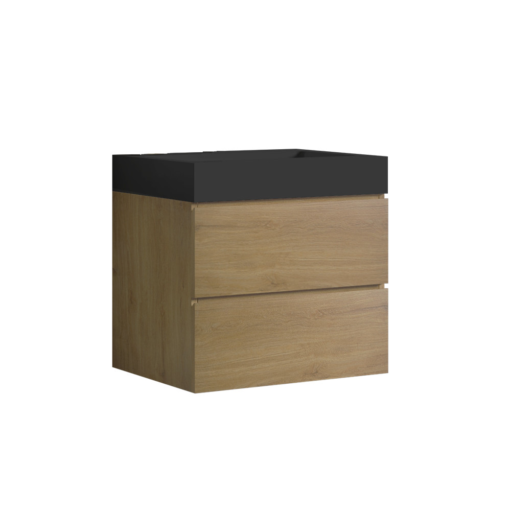 24″ 30″ 36″ Wall Mounted Bathroom Vanity with Sink, Floating Cabinet, 2 Drawers