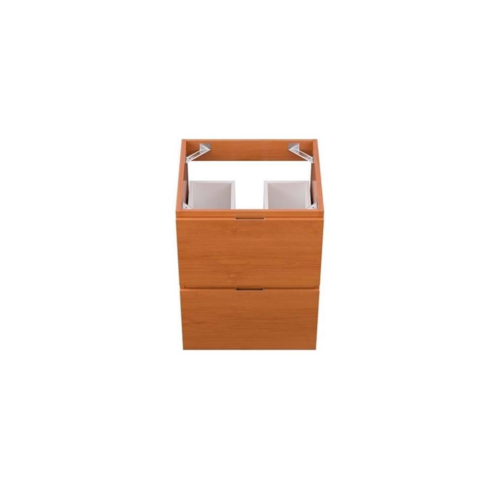 Modway Scenic 18″ Melamine Wall-Mount Bathroom Vanity Cabinet in Cherry/Walnut