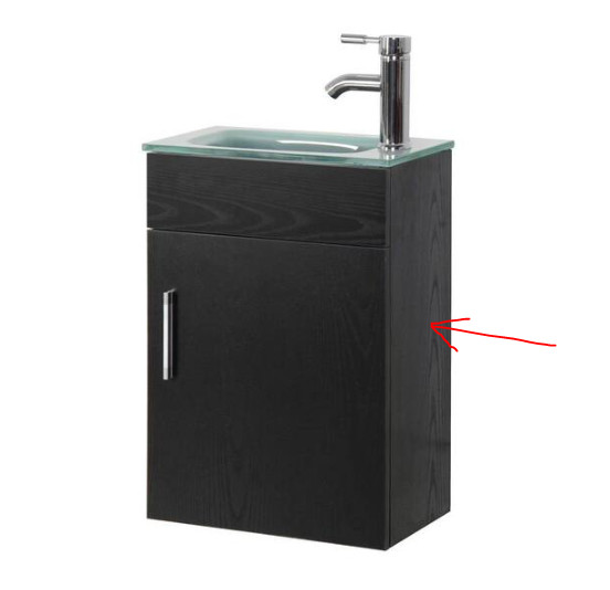 Model # BF101 Sheffield 16.5 in. W x 10 in. D Floating Vanity in Black ONLY Novi