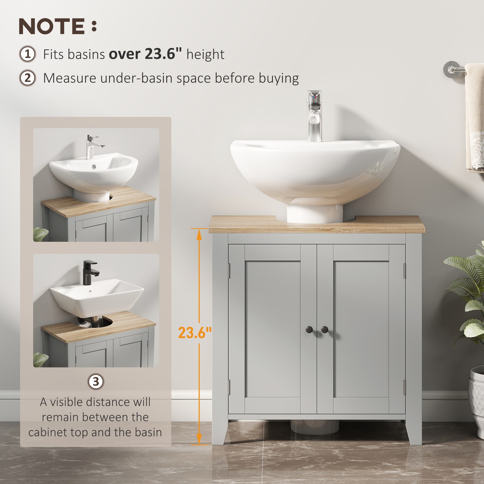 Short Pedestal Under Sink Cabinet Storage Standing Unit, Used
