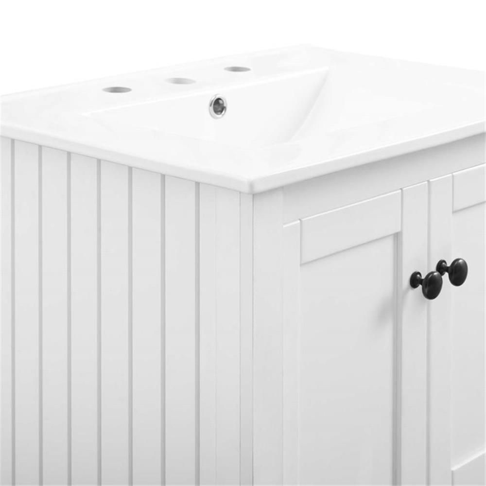 Modway Prestige 24″ Modern Wooden Bathroom Vanity in White Finish