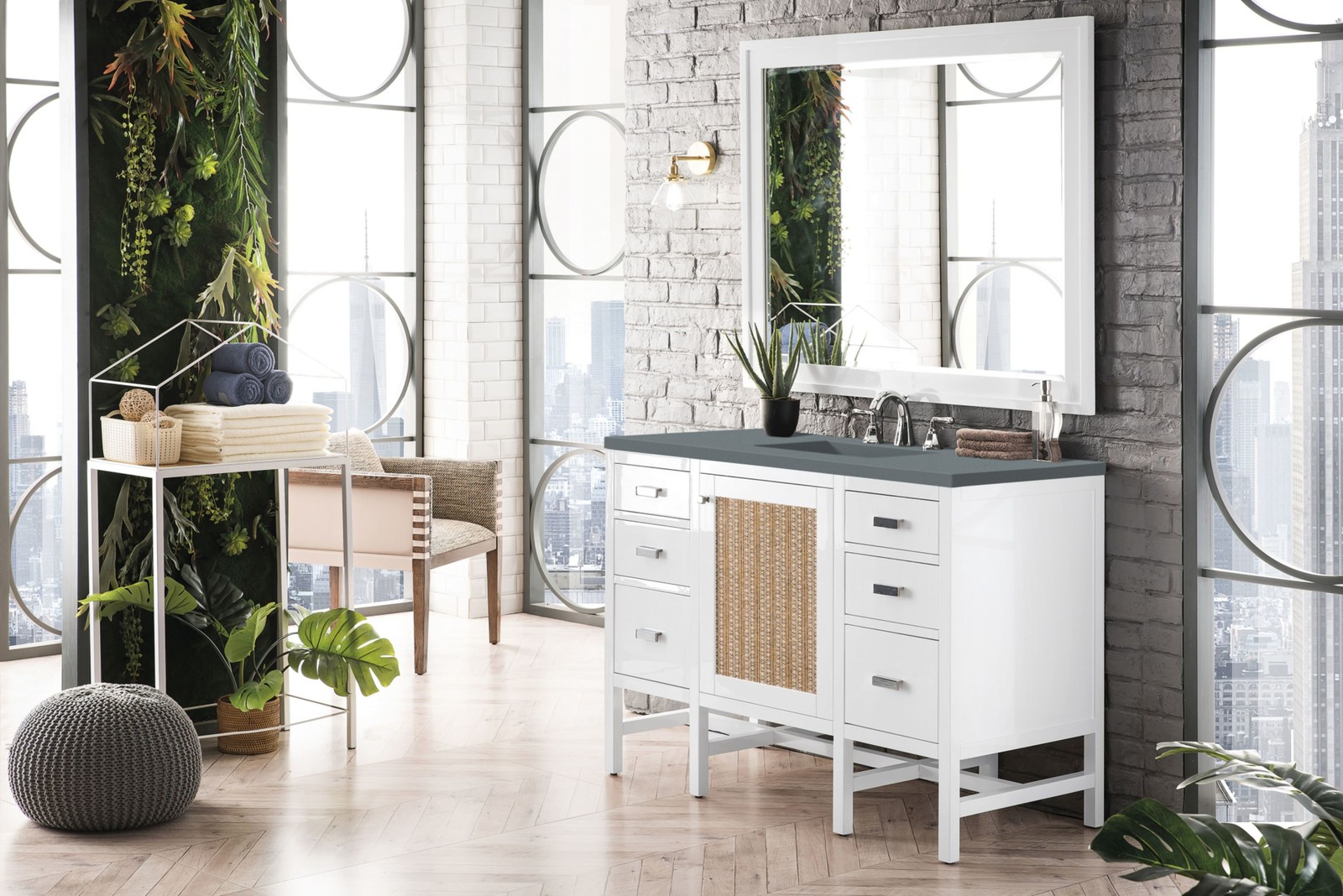James Martin Vanities E444-V48-3CBL Addison 48″ – Mid Century Acacia