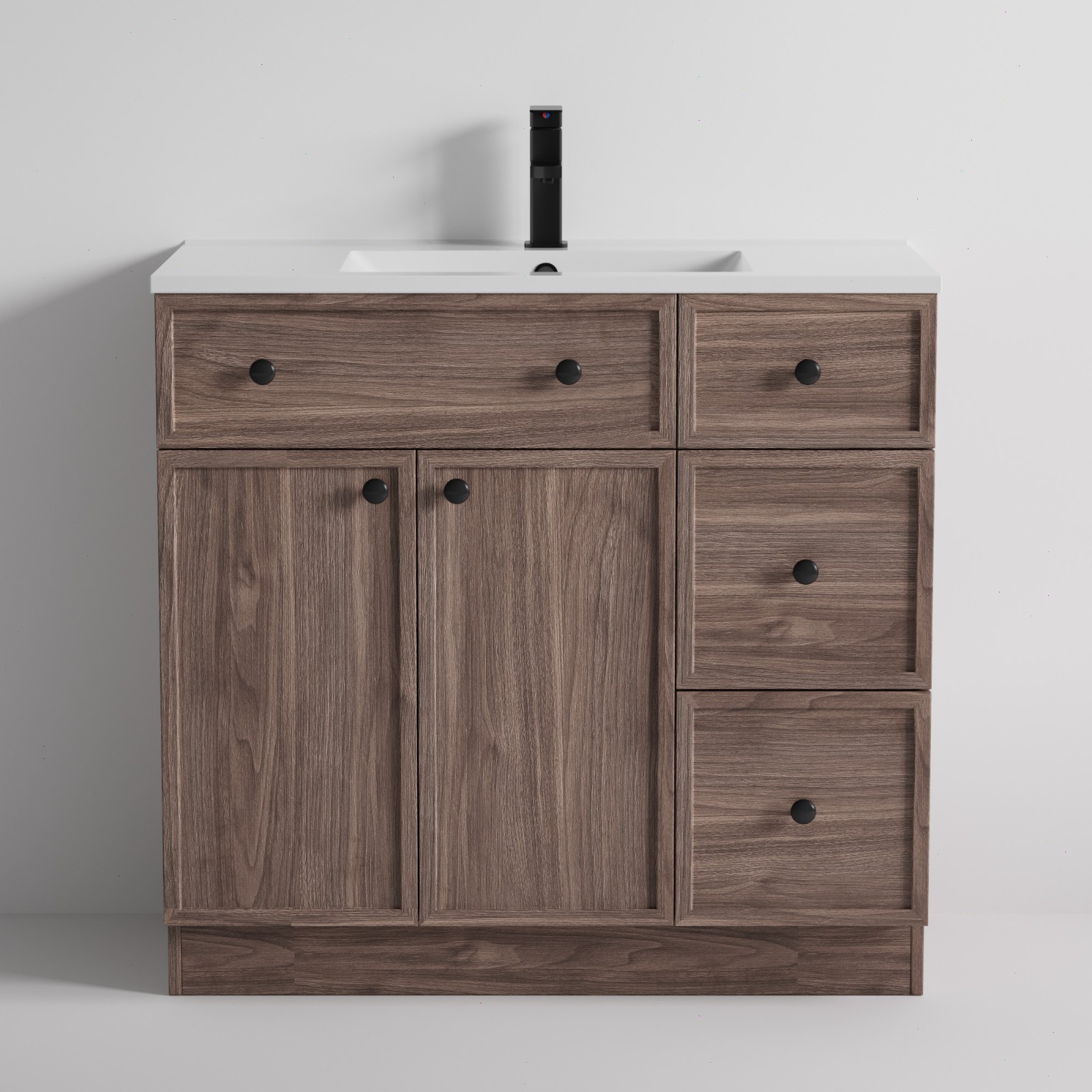 36″/ 48″/ 60″ /72″ Bathroom Vanity Set With Resin Sink, Faucet