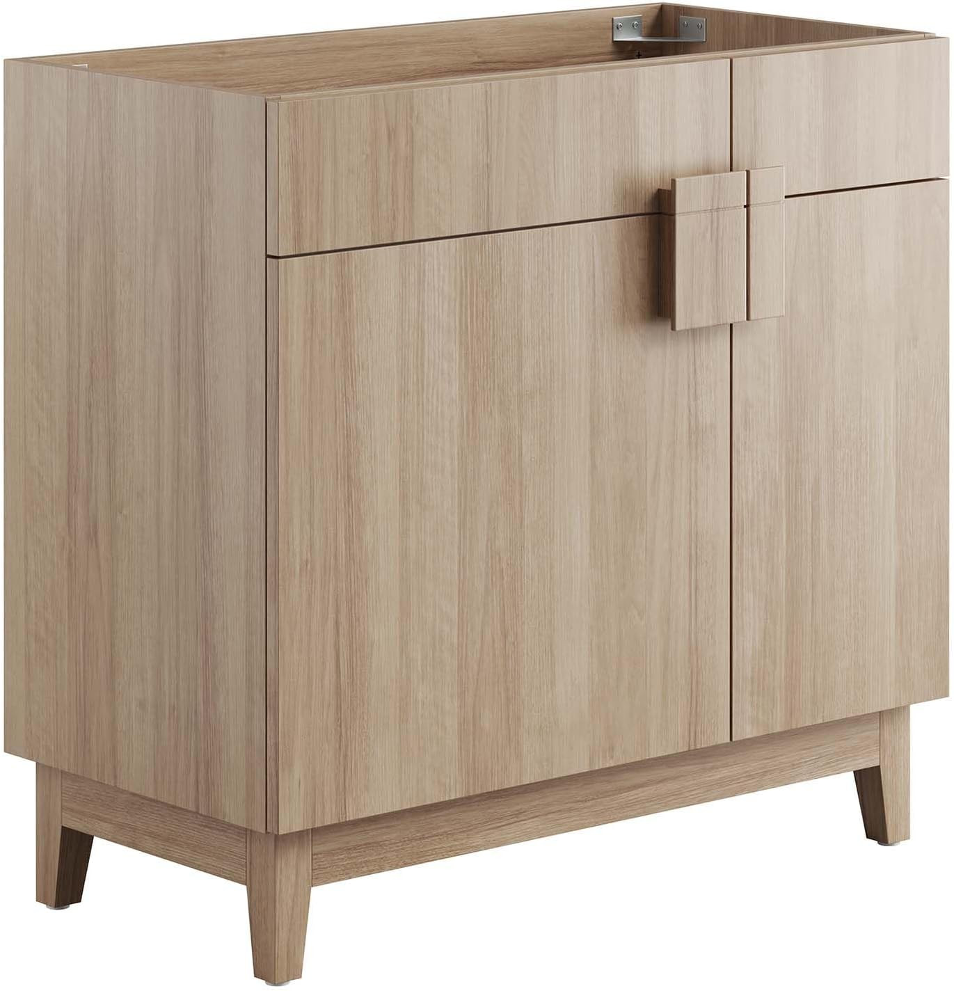 36″ Oak Bathroom Vanity Cabinet – Sink Basin Not Included, EEI-6400-OAK