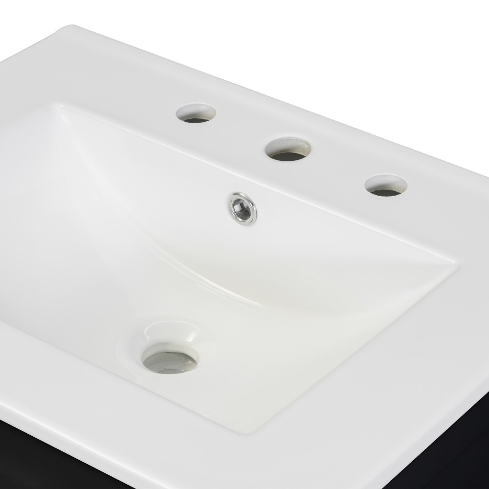 24″Bathroom Vanity Combo with Ceramic sink, Luxurious Space-Saving Vanity