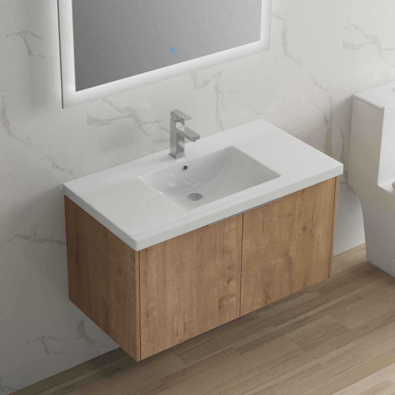 24″ 30″ 36″ Bathroom Vanity Wall Mount Cabinet Float Mounting Design With Sink