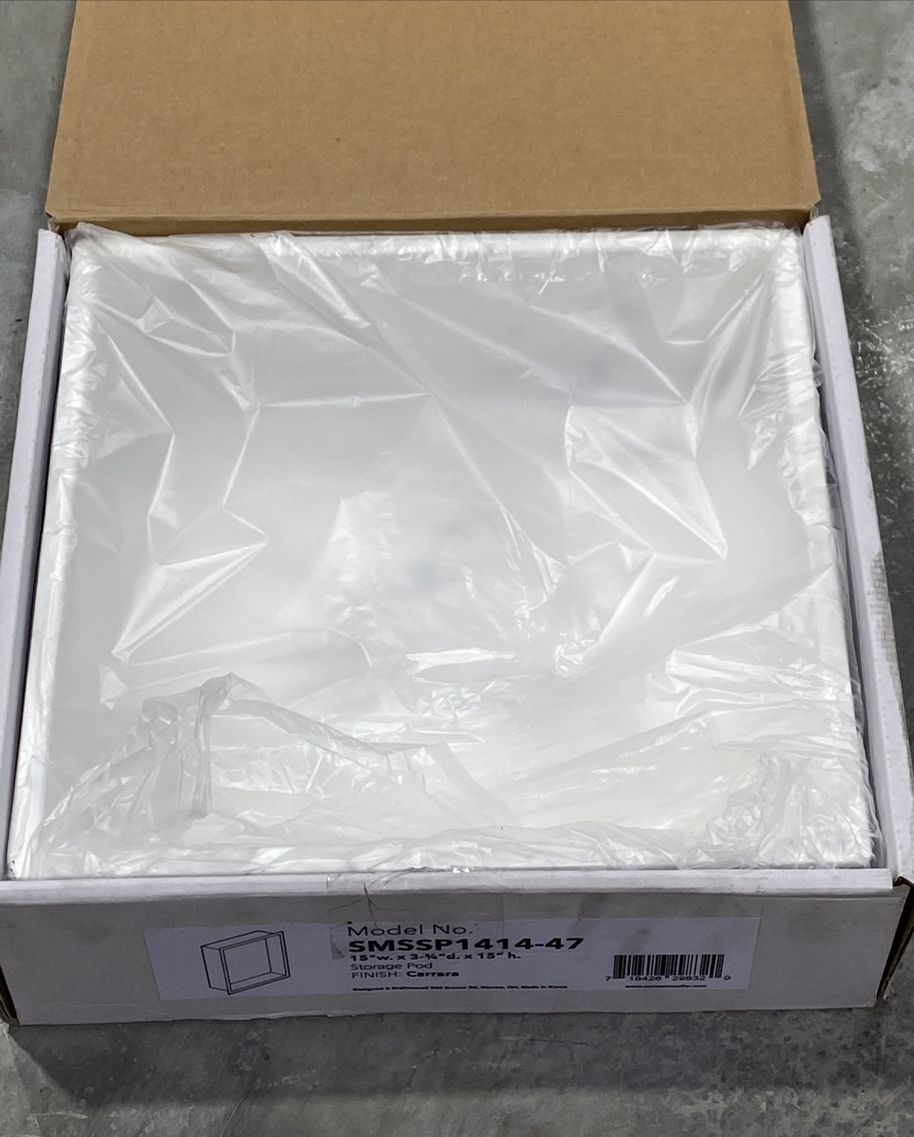 Samuel Mueller – 15″ x 15″ Monterey Solid Surface CMMA Storage Pod – Carrara