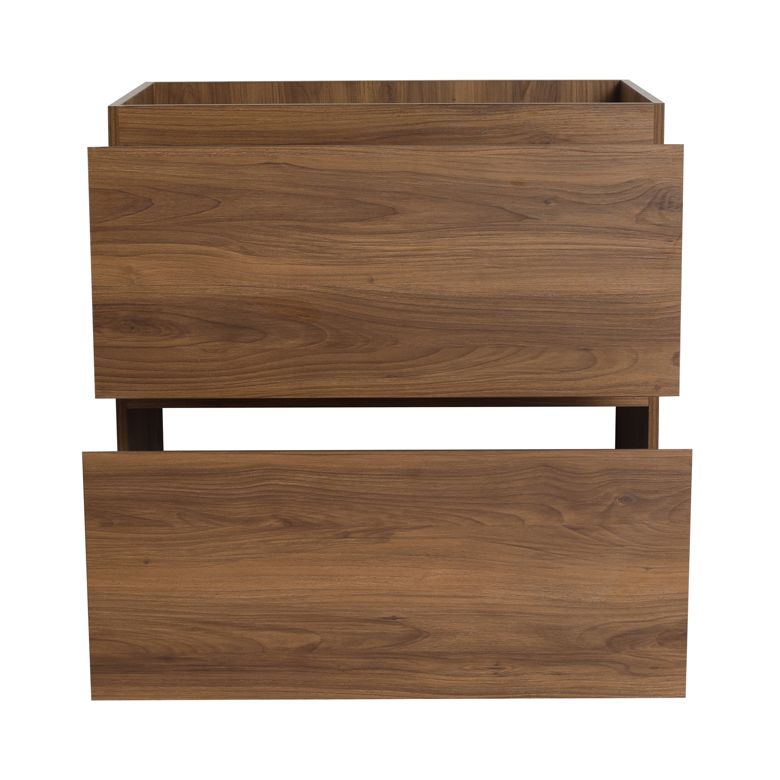 30″ Wood Freestanding Bathroom Vanity W/ Undermount Resin Sink +2 Drawers Brown