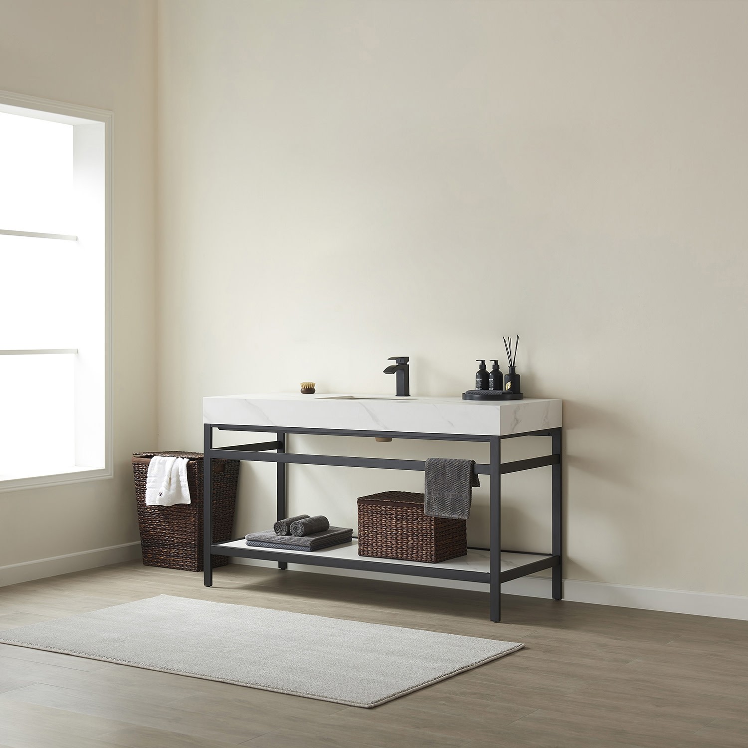 Miseno MV702560-NM Funes 60″ – Matte Black / Gray