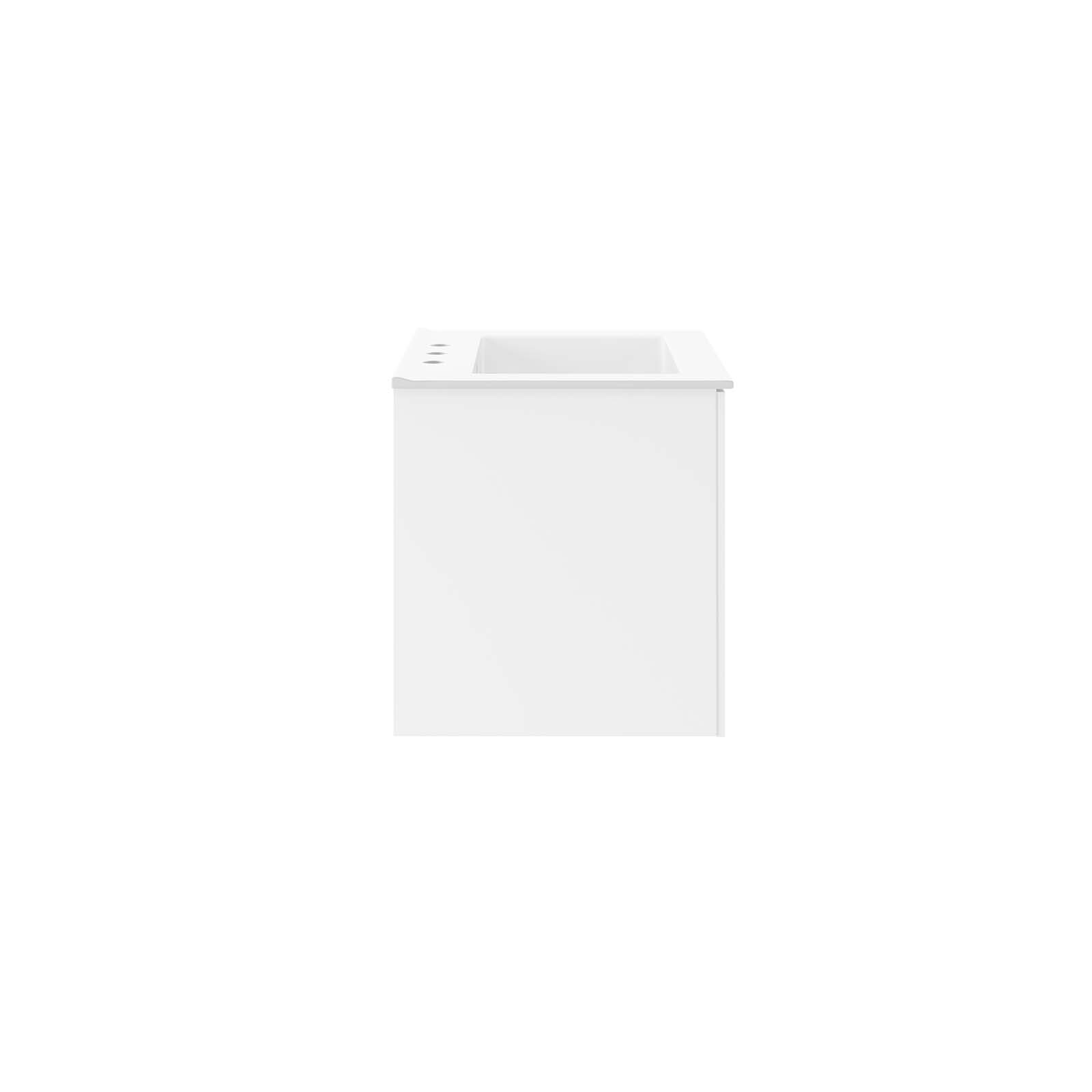 Modway Vitality 24″ Wall-Mount Bathroom Vanity in White White