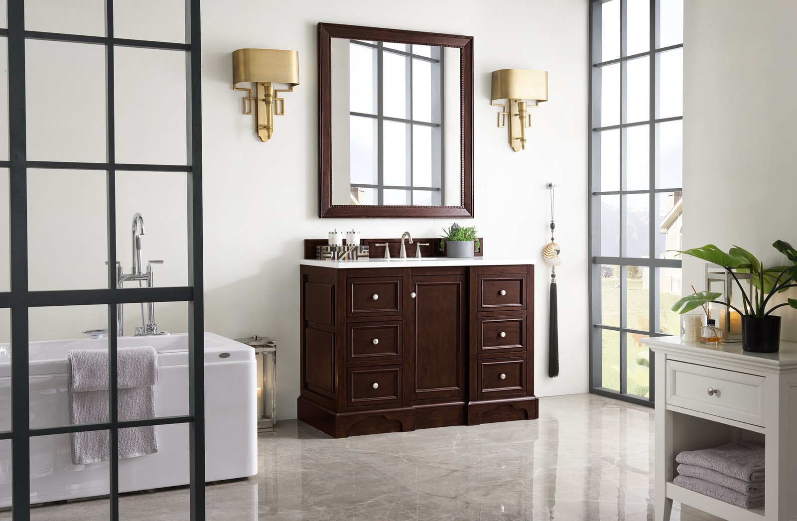 James Martin Vanities 825-V48-3WZ De Soto 48″ – White