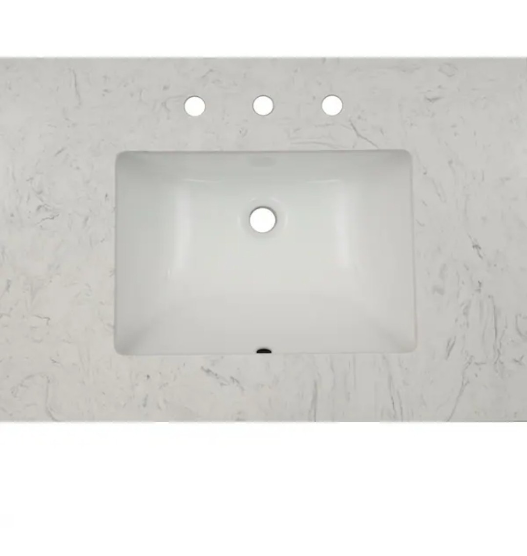 ✨️ A&A SurfacesCelestina 61 in. W x 22 in. D Engineered Marble Vanity Top