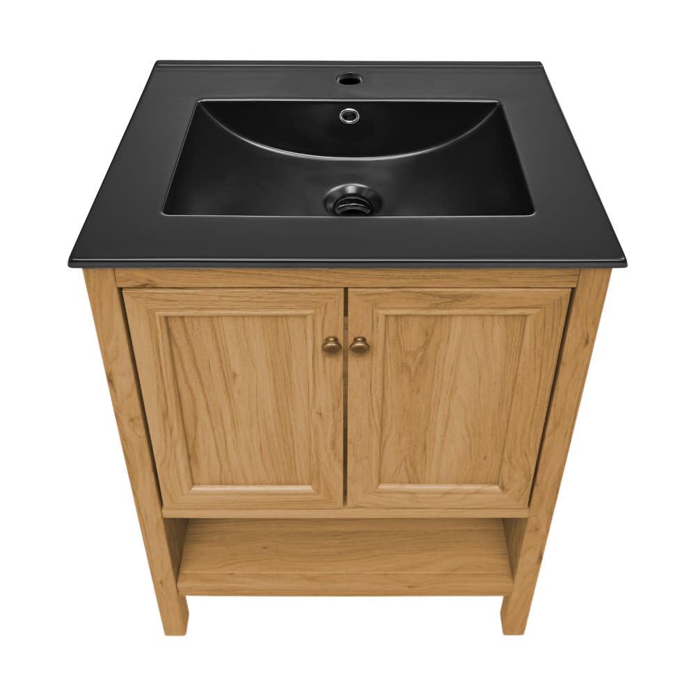Swiss Madison SM-BV240MB Chateau 24″ – Golden Oak / Matte Black