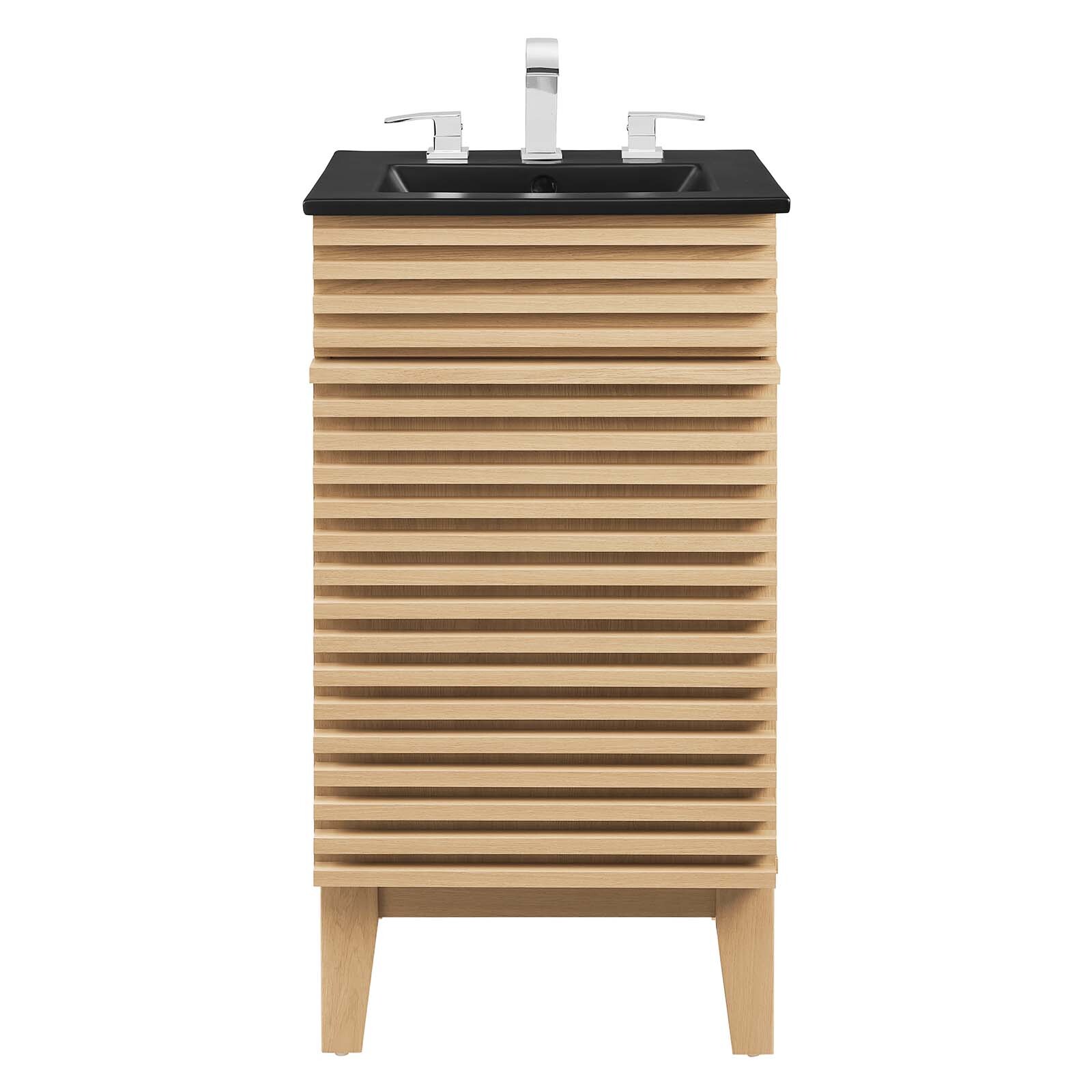 Modway Render 18″ Bathroom Vanity With Sink in Oak Black