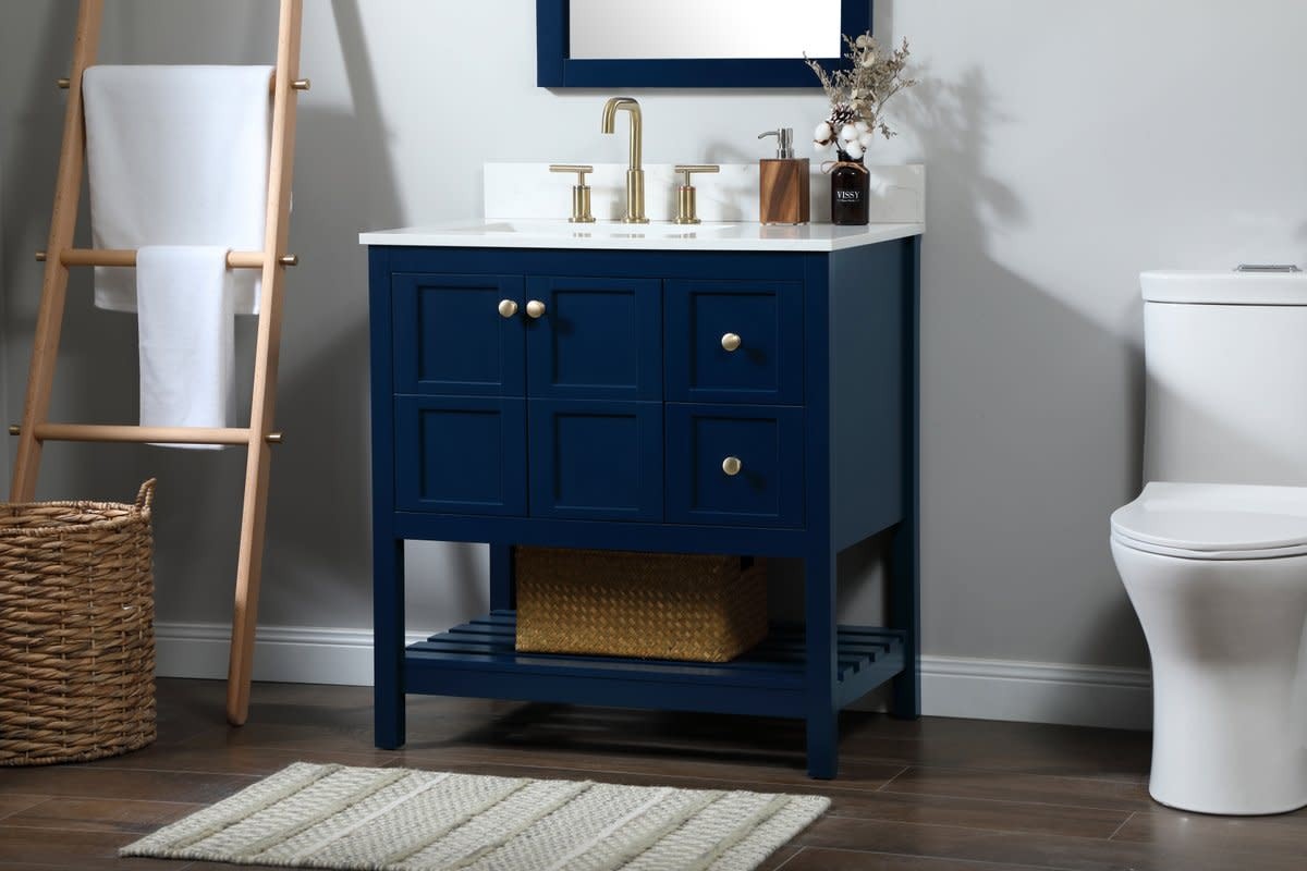 Elegant Lighting VF16432-BS Theo 32″ – Blue