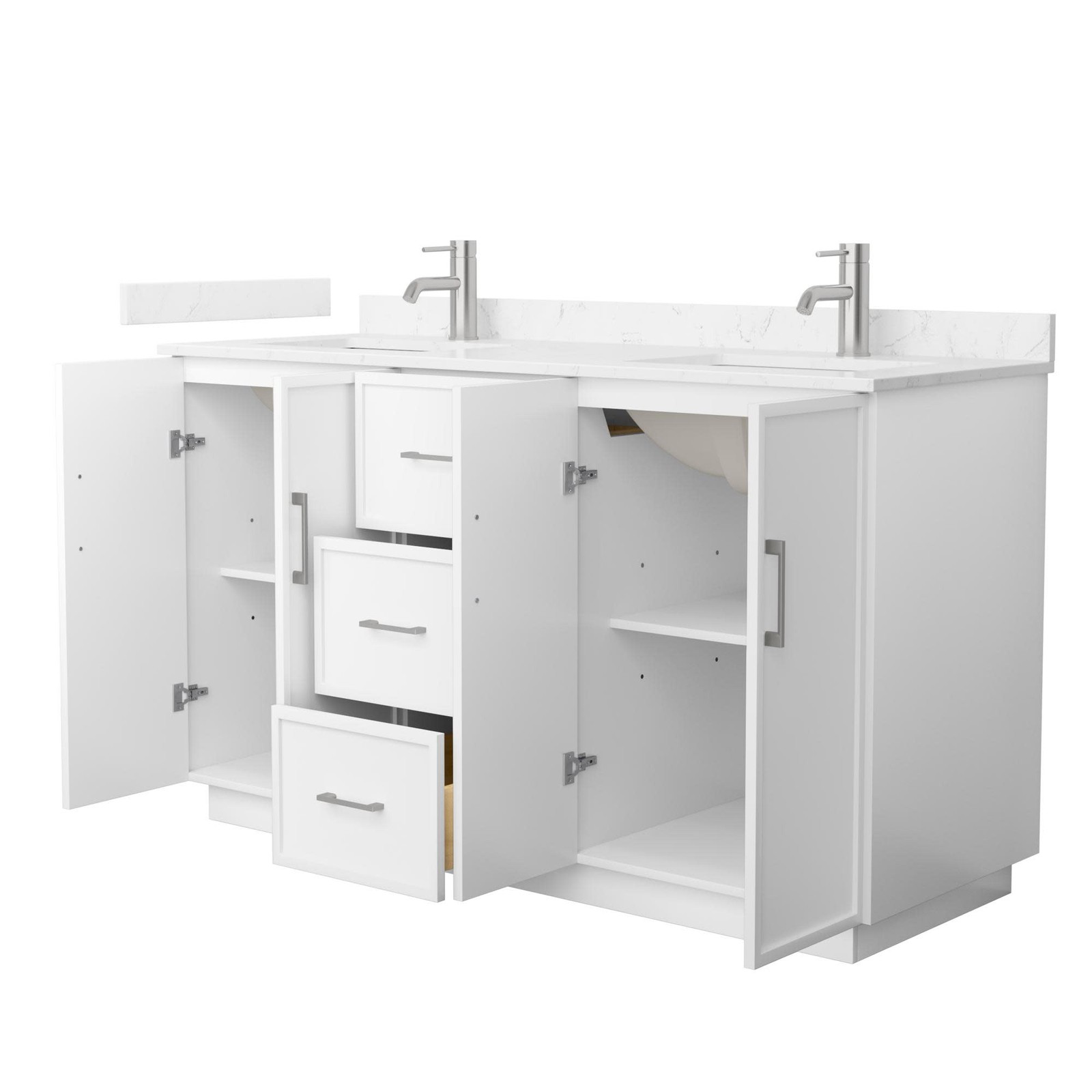 Wyndham Collection WCH7474-60D-VCA-MXX Elan TK 60″ – Light Oak / White Cultured