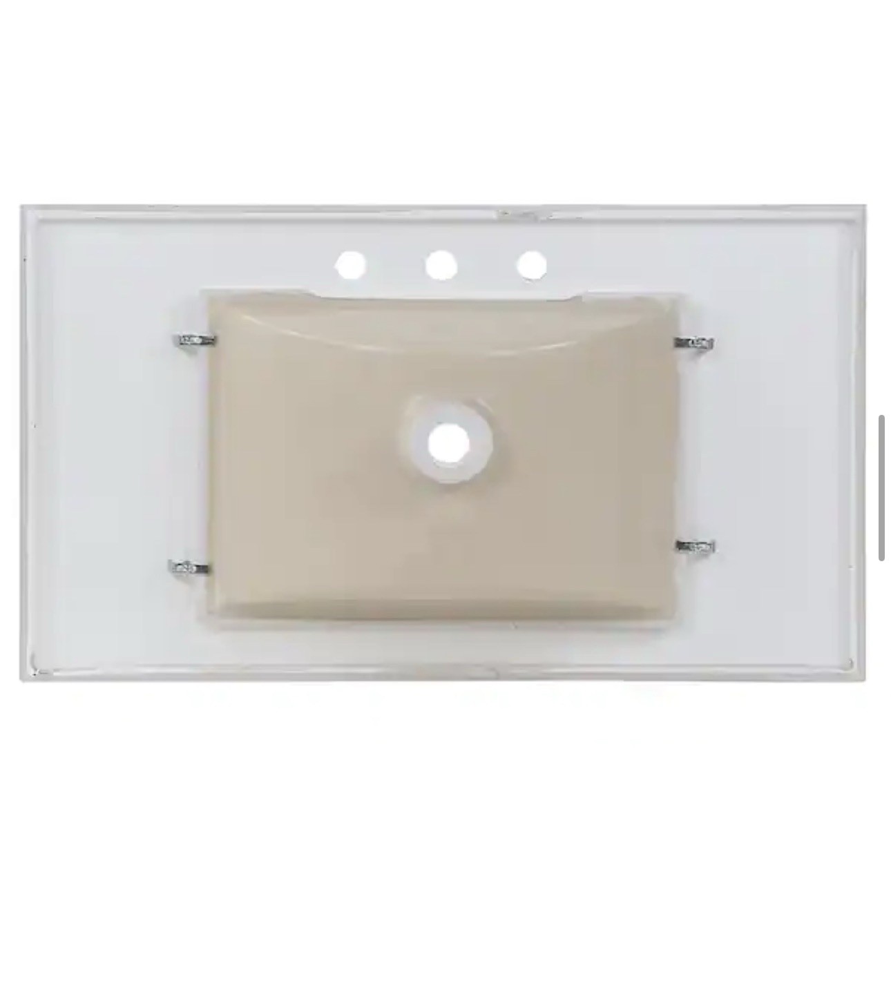37 In. W X 22 In. D Cultured Marble White Rectangular Sink Vanity In Everest