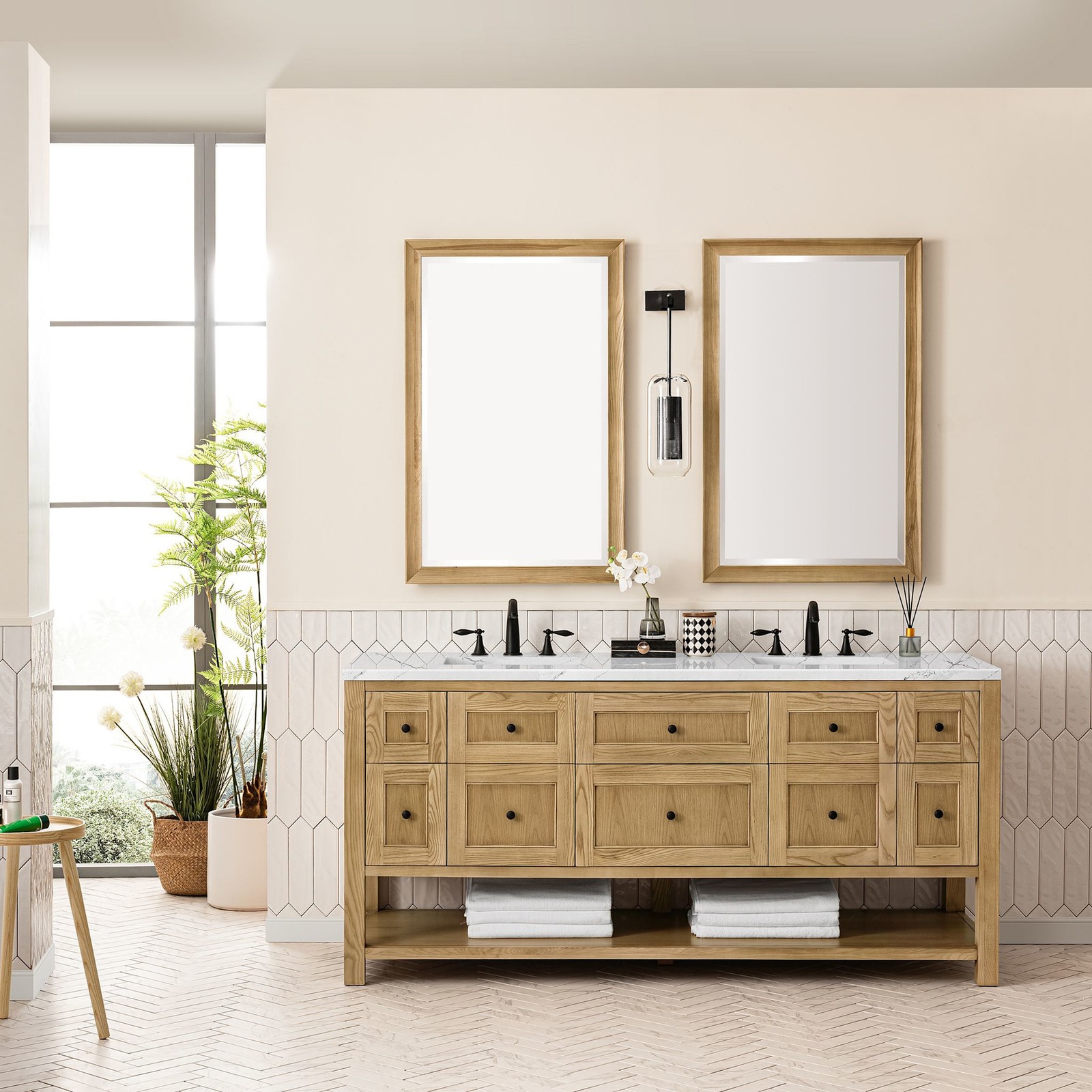 James Martin Vanities 330-V72-FENC Breckenridge 72″ – Serenity Blue