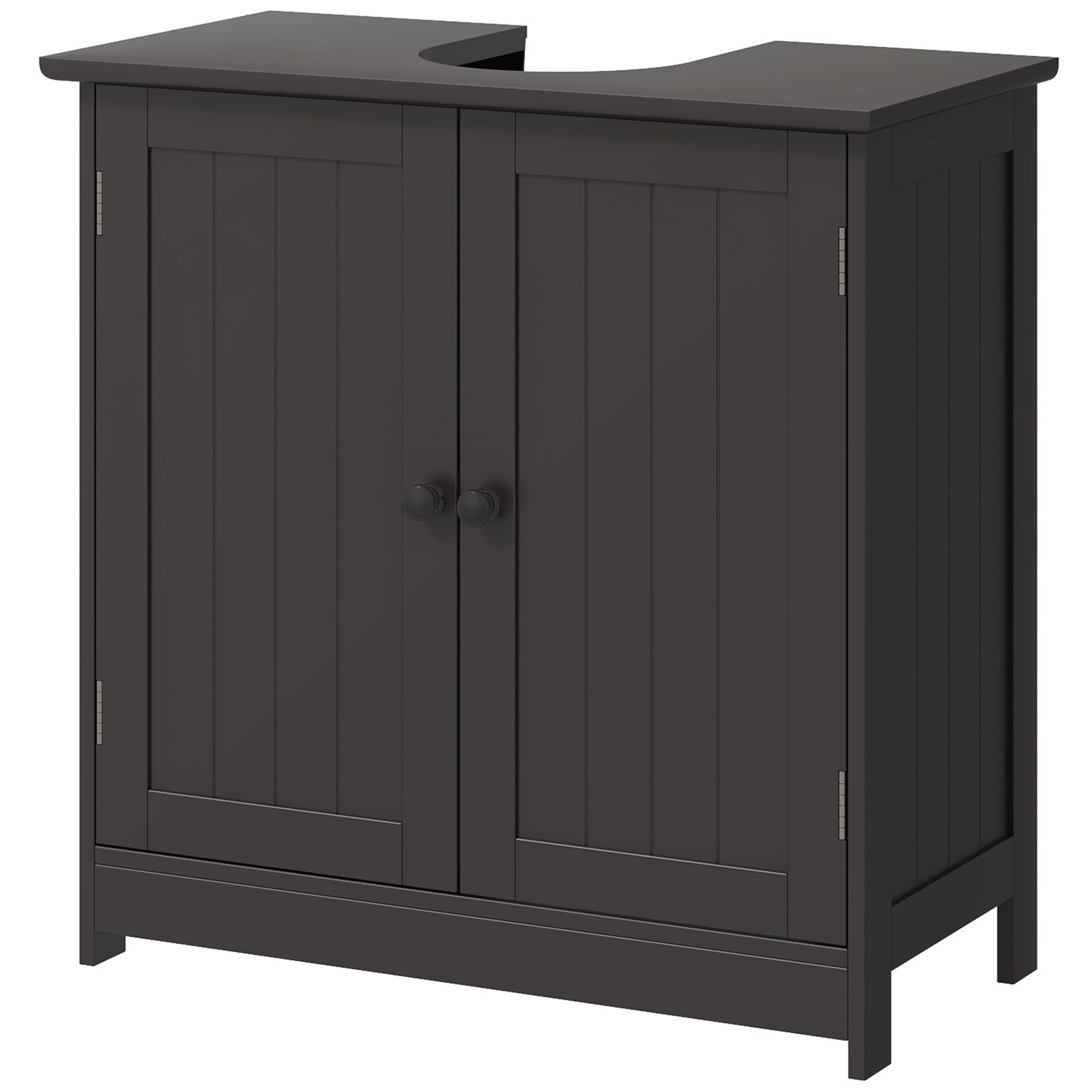 Under Sink Bathroom Cabinet with 2 Doors and Shelf, Coffee