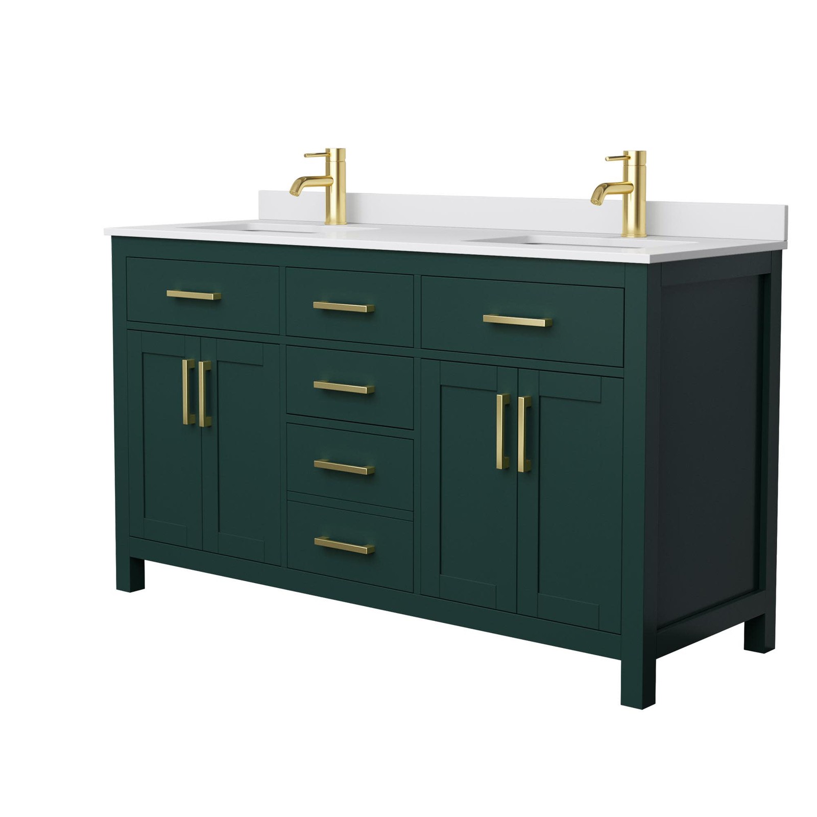Wyndham Collection WCG242460D-UNSMXX Beckett 60″ – Dark Gray / White Cultured