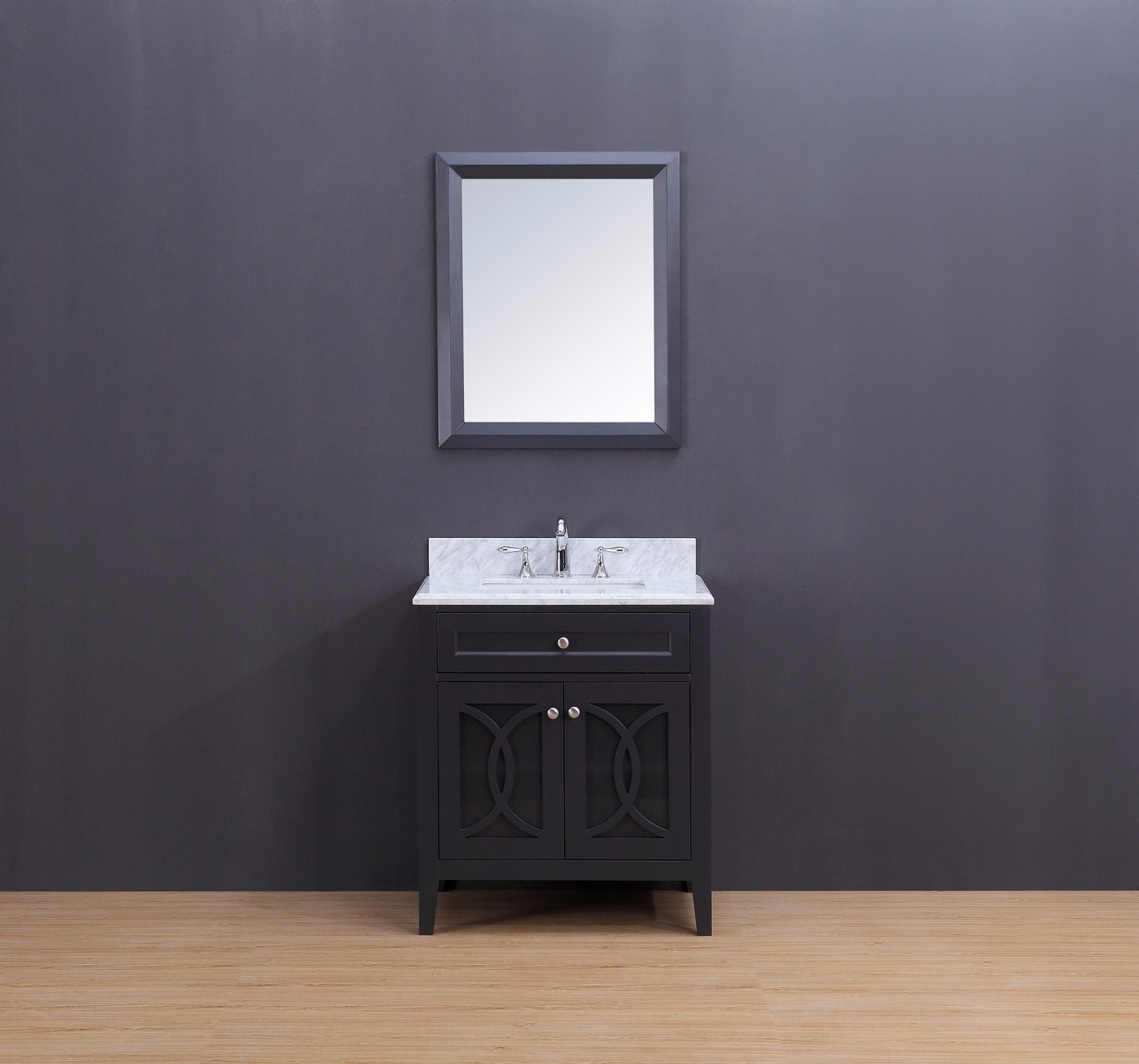 Bathroom Vanity – Rocca Transitional Bathroom Vanity Set with Carrera Marble Top