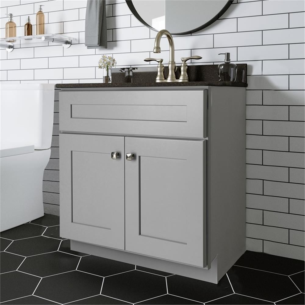Brookings 30″ Bathroom Vanity Ready to Assemble Solid Wood Sherwin Williams-Gray